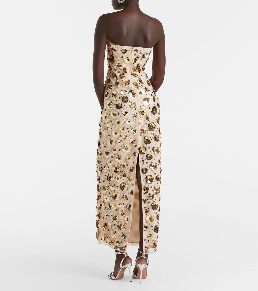 Rotate - Sequined straplesss midi dress