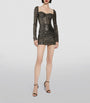 Dolce & Gabbana Multi Sequin-Embellished Corset Mini Dress