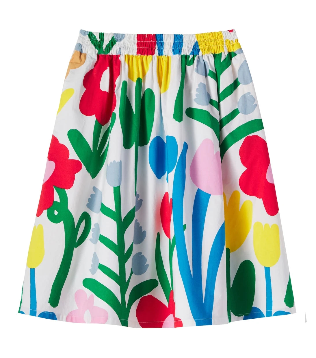 Stella McCartney Kids - تنورة قطنية بنقشة زهور