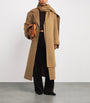 Sandro Paris Beige Wool Scarf-Detail Coat