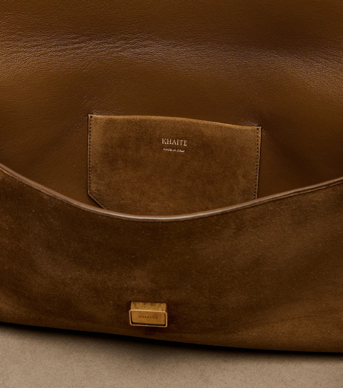 Khaite - Audrey suede clutch