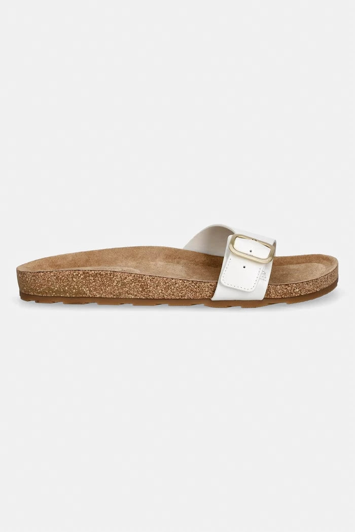 Tommy Hilfiger kadın deri terlik TH CLASSIC CORK SANDAL PEARL LTH
