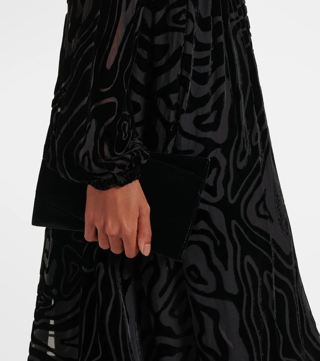 Ulla Johnson - Elora velvet and mesh midi dress