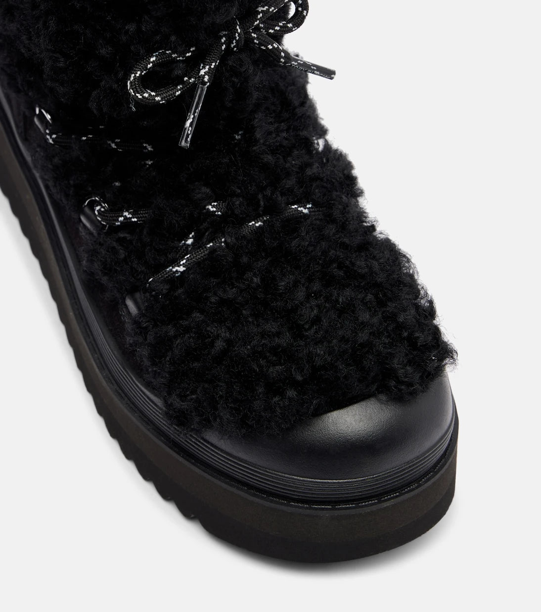 Tory Burch - Mellow shearling and suede lace-up boots