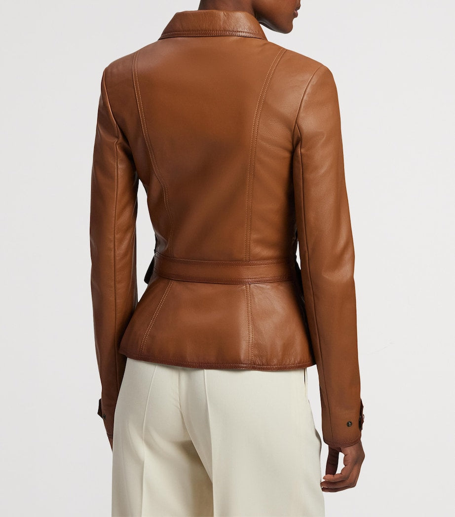 Ralph Lauren Collection Beige Lambskin Naylor Jacket