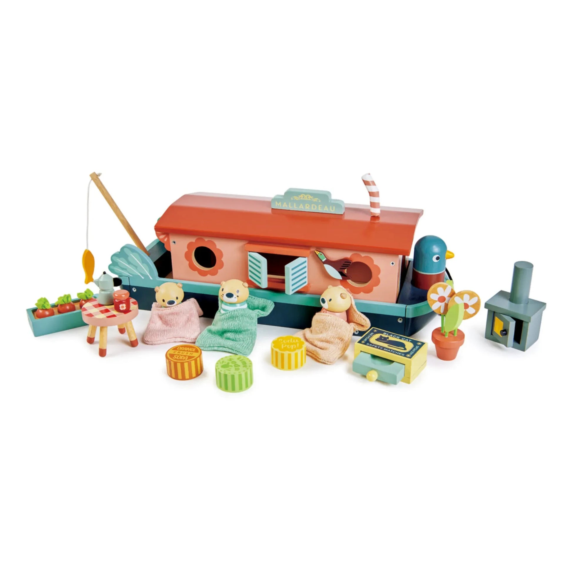 Tender Leaf Toys - Otter family barge