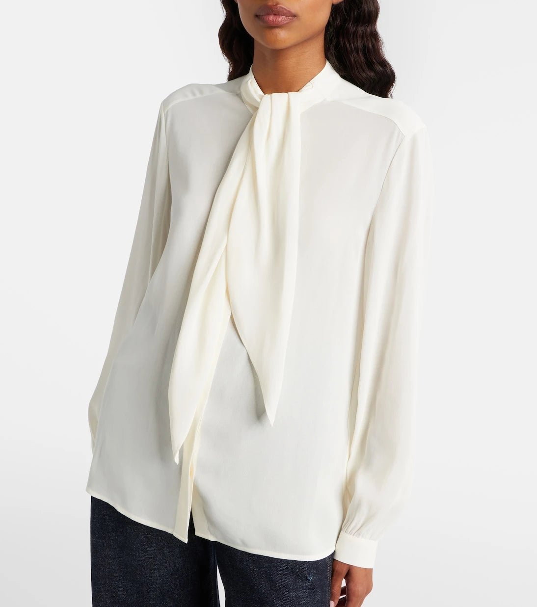Tory Burch - Tie-neck georgette blouse