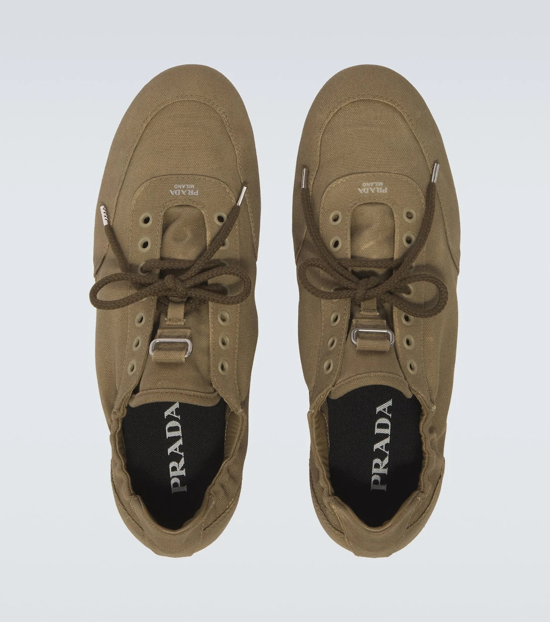 Prada - Collapse canvas sneakers