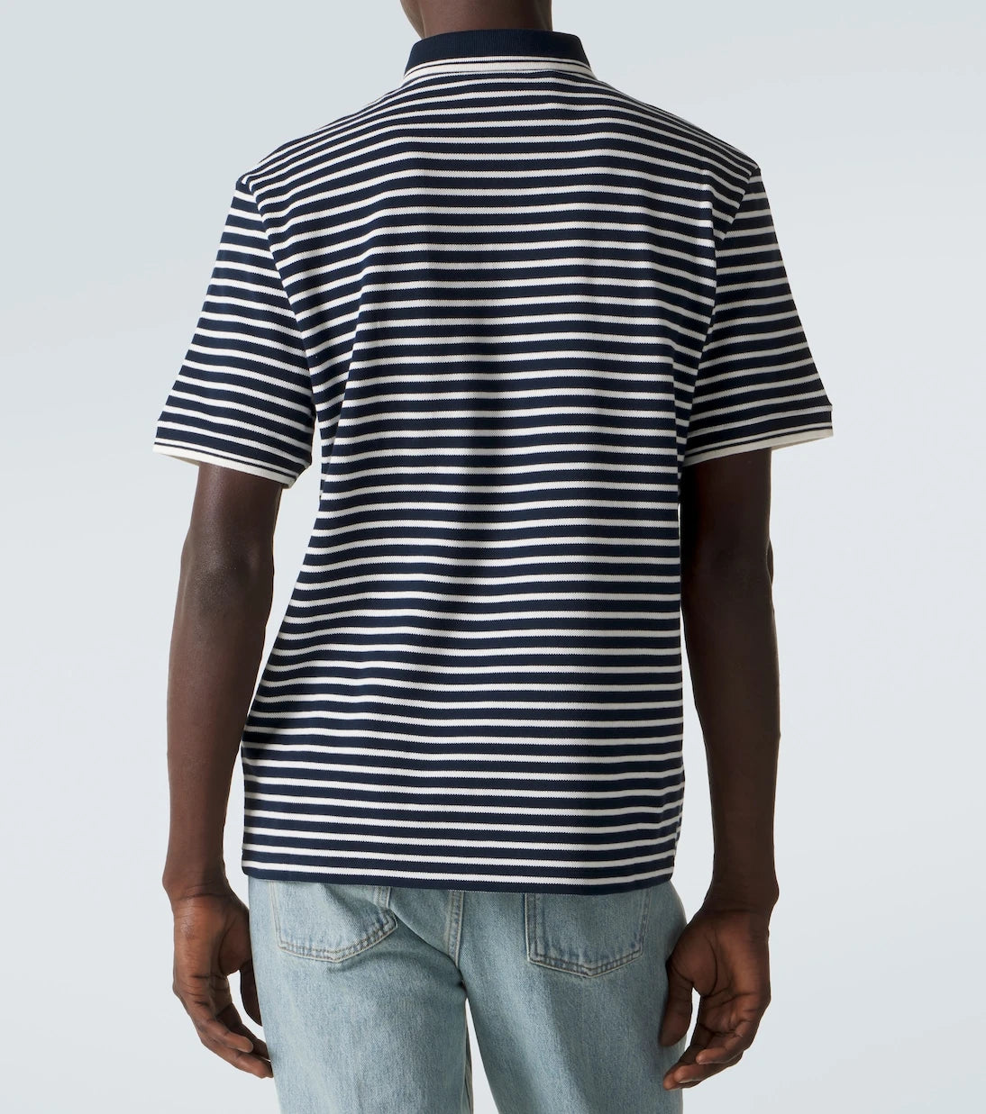 Valentino - VLogo striped cotton polo shirt