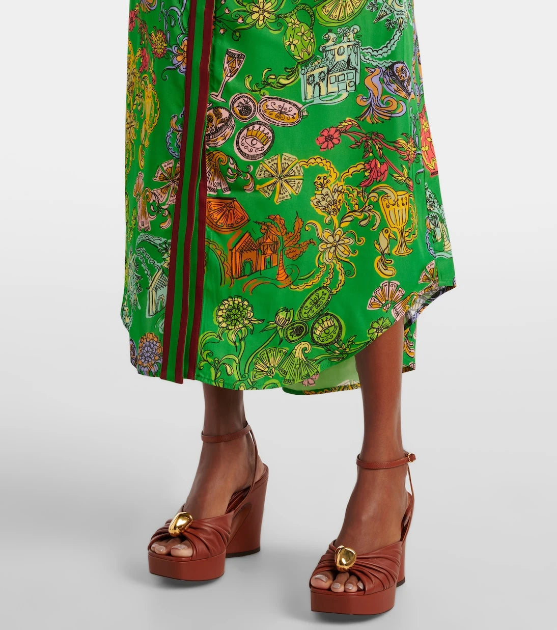 Alémais - Fiesta printed belted shirt dress