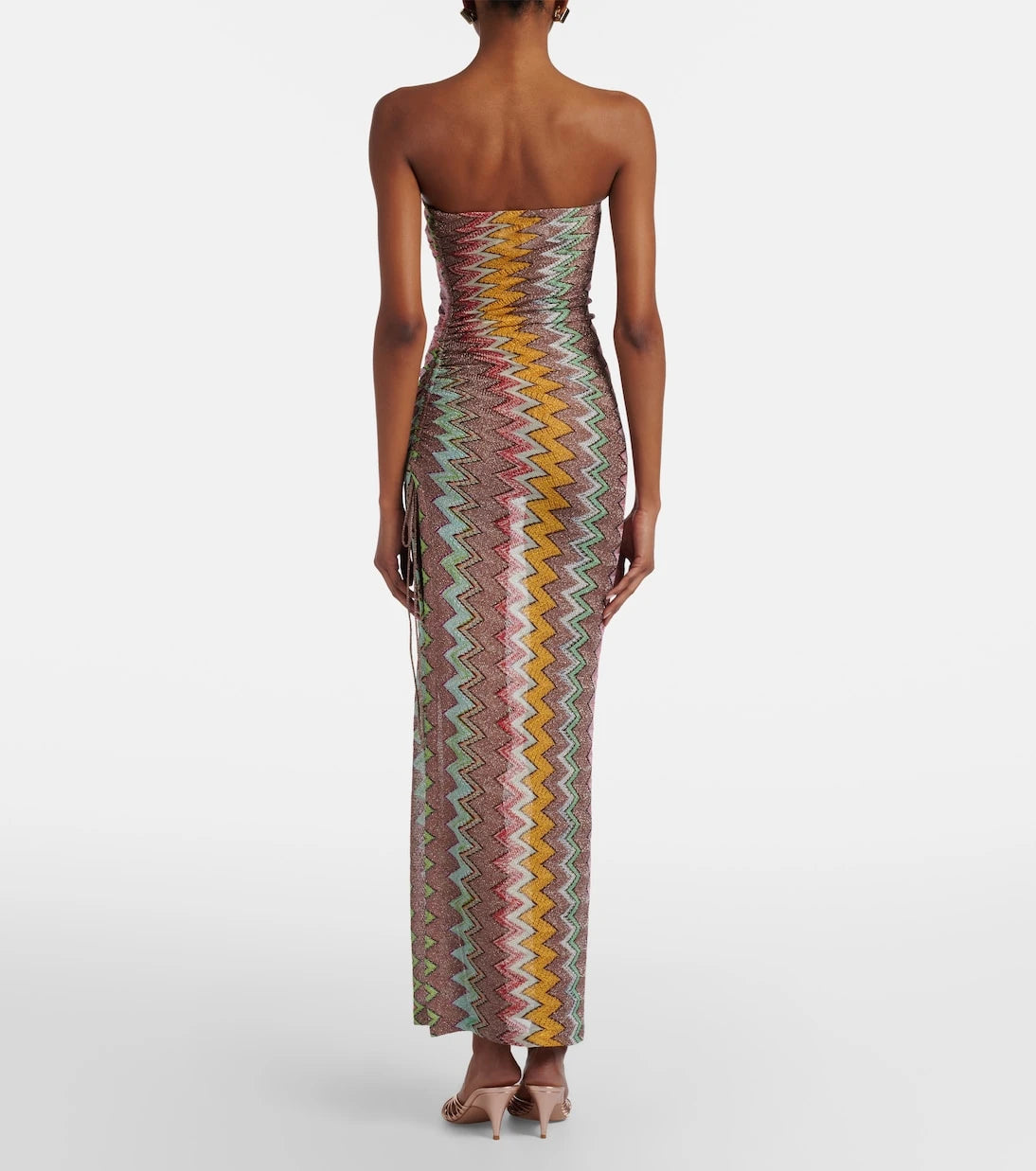 Missoni - فستان ماكسي لاميه بتصميم متعرج