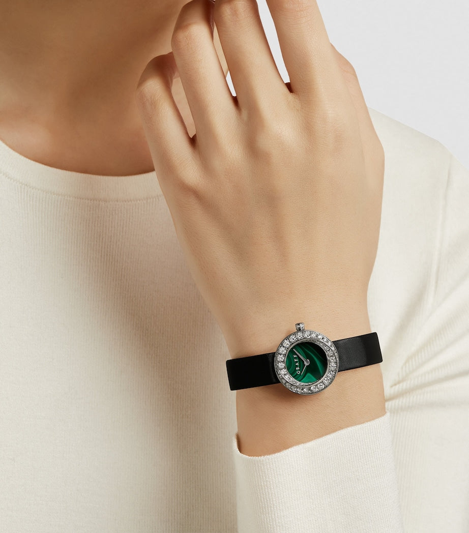 White Gold and Diamond Spiral Watch 23mm