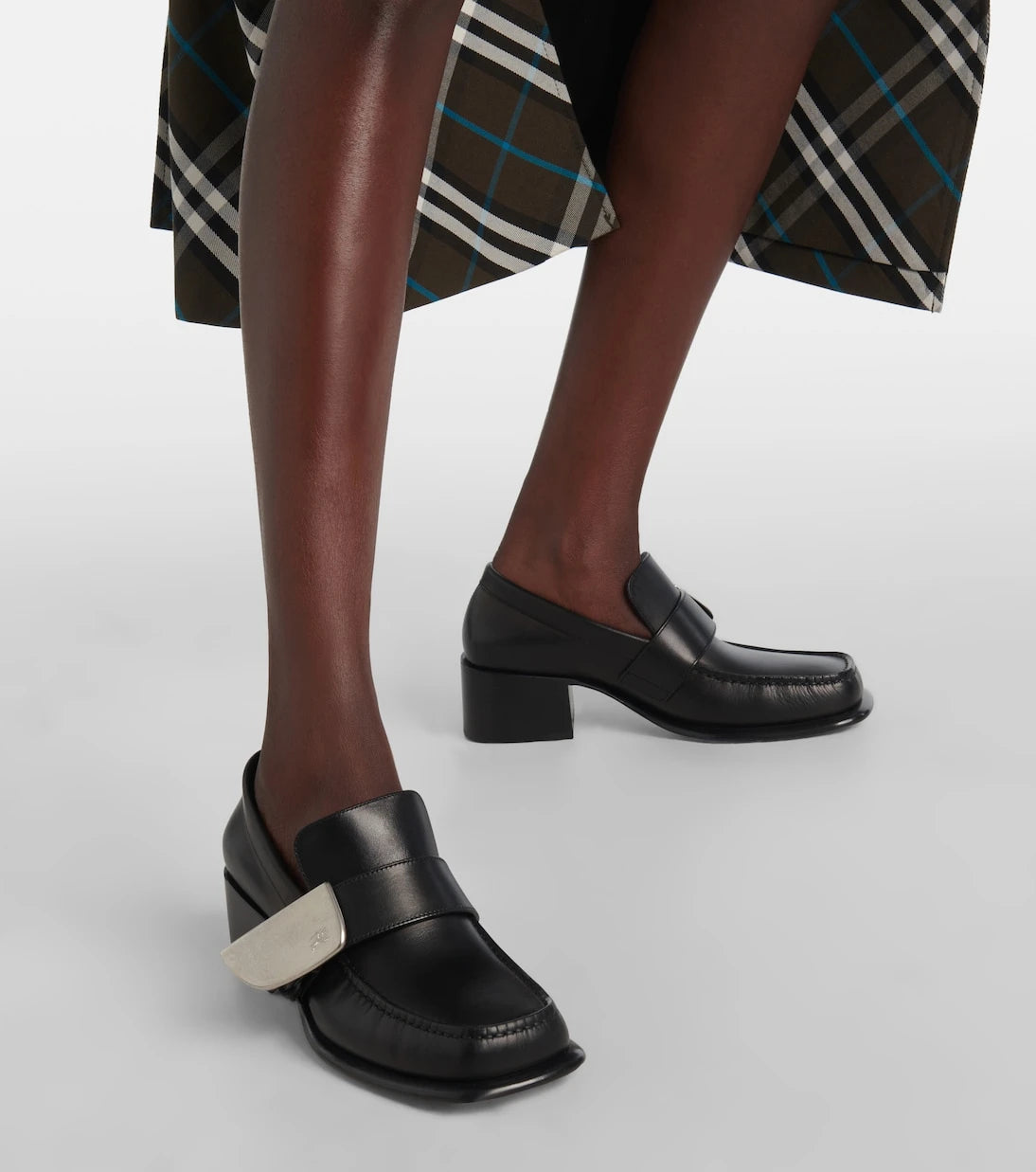 Burberry - Leather loafer pumps
