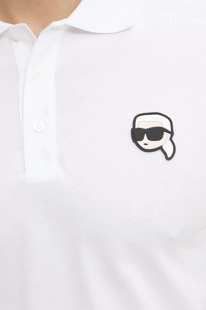 Karl Lagerfeld Yakalı Pamuklu Tişört