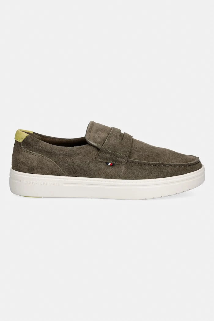 Tommy Hilfiger erkek süet mokasen MODERN LIGHT HYBRID SUEDE LOAFER