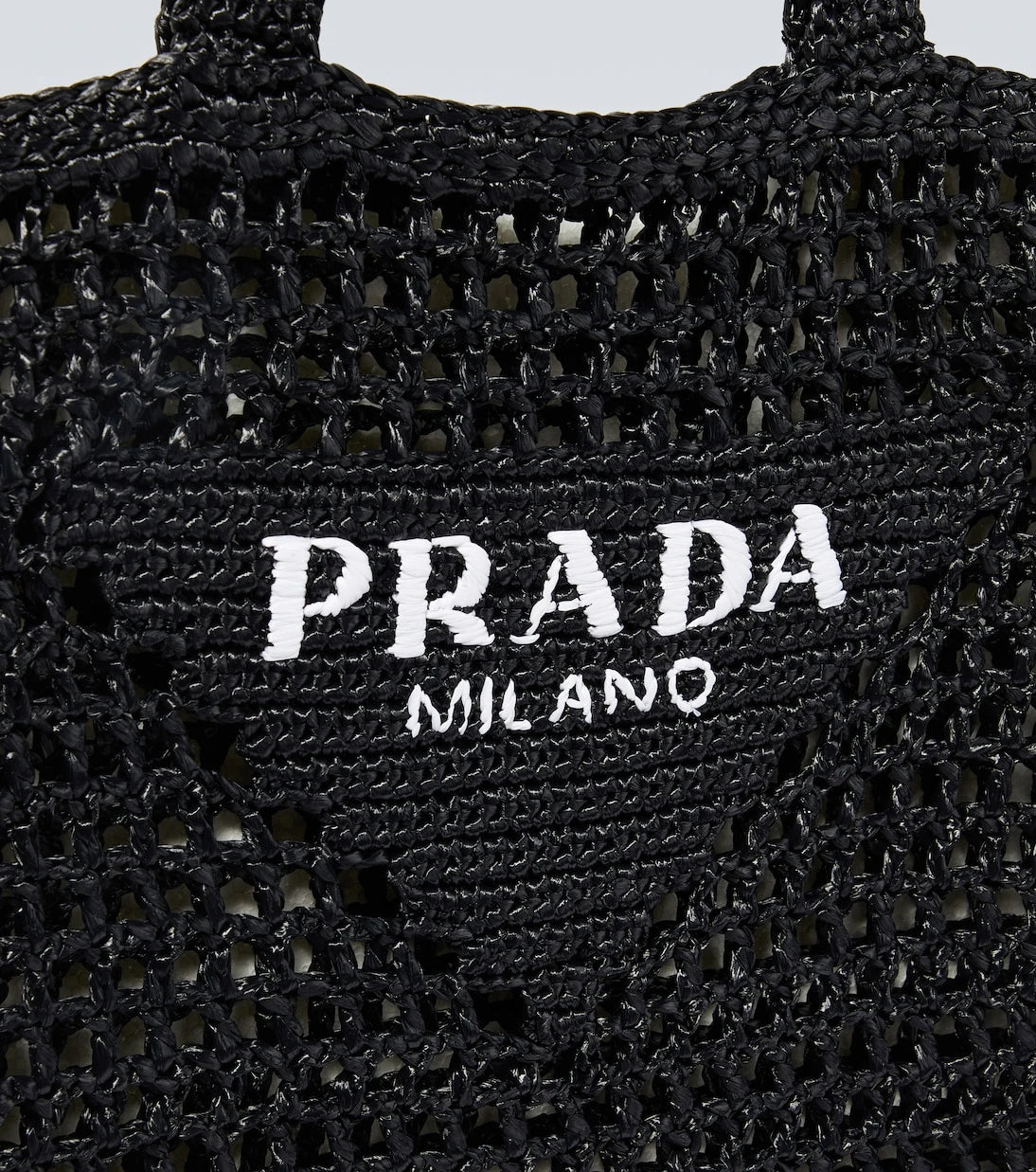 Prada - Logo crochet tote bag