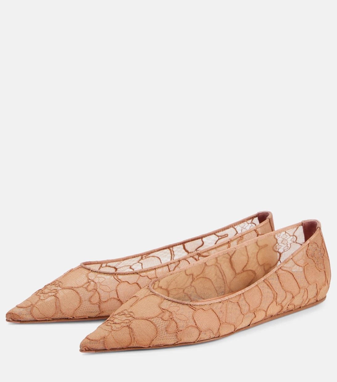 Amina Muaddi - Barbara lace ballet flats