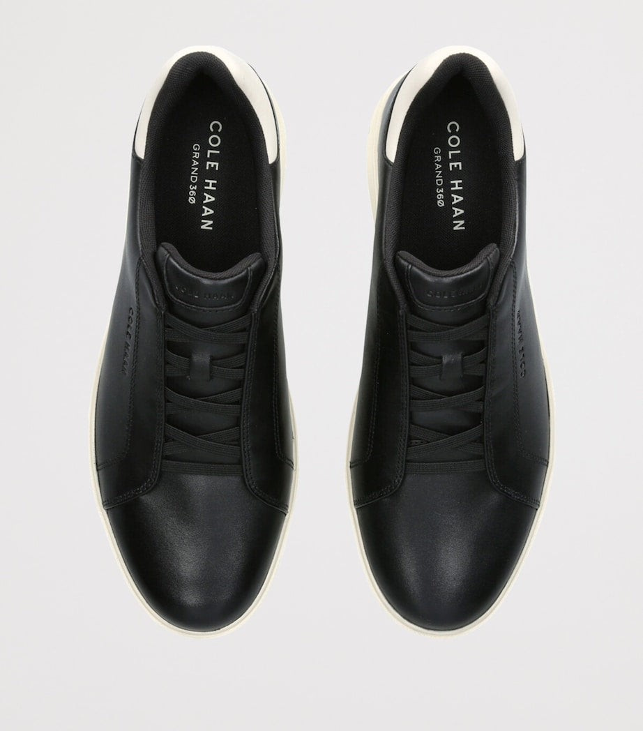 Leather GrandPrø Luxe Slip-On Sneakers BLK/WHITE