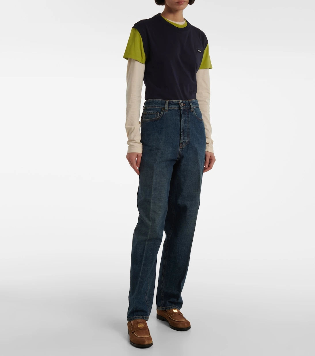 Miu Miu - High-rise boyfriend jeans
