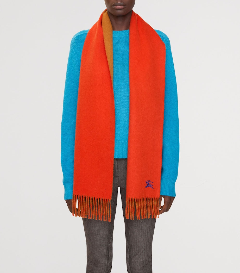 Orange Cashmere Reversible EKD Scarf