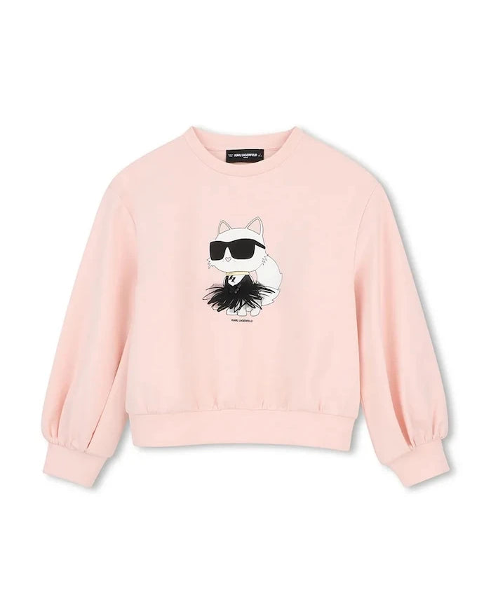Karl Lagerfeld pamuklu çocuk sweatshirt