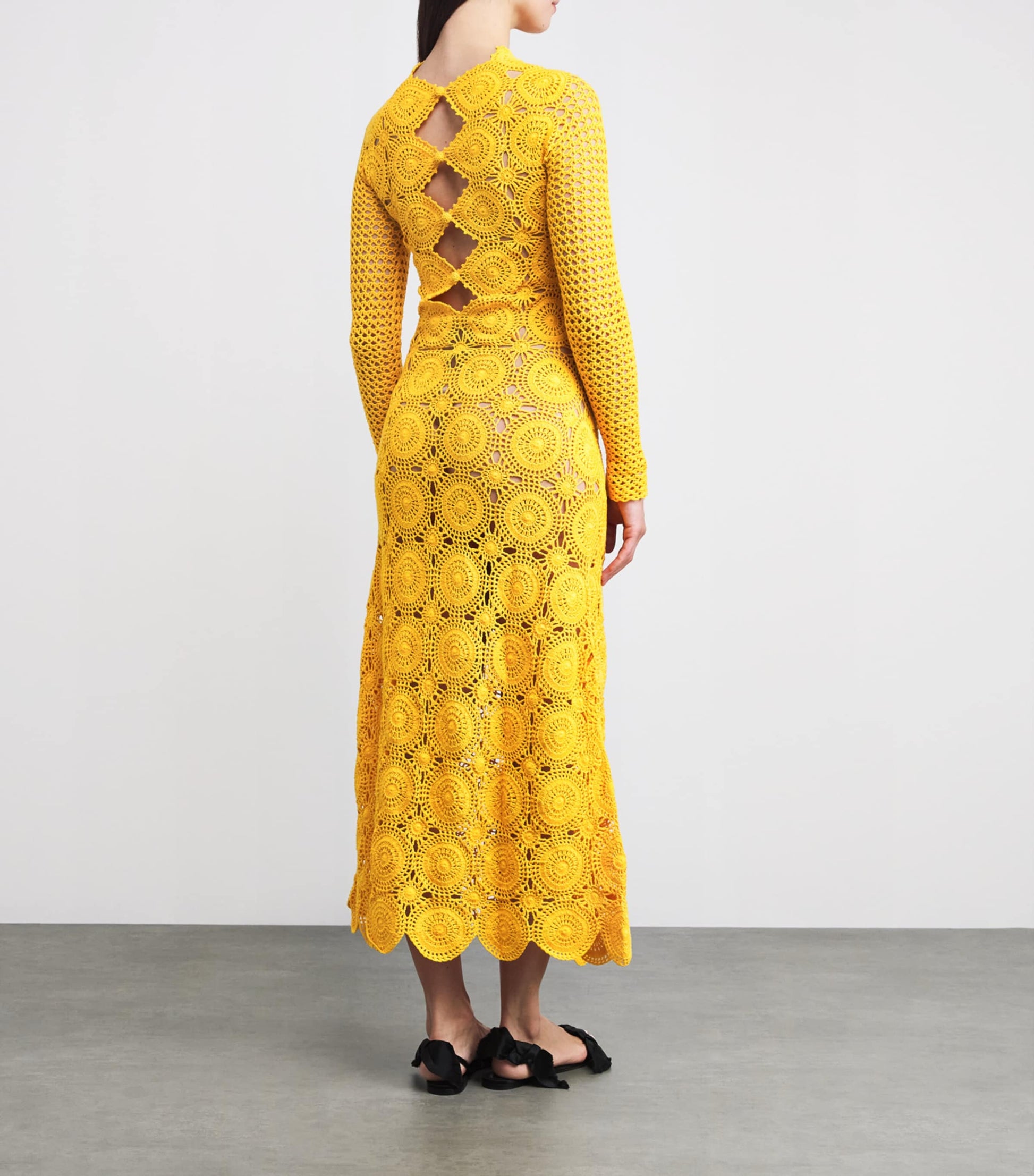 Yellow Knitted Alpamayo Maxi Dress