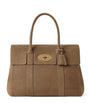 Beige Suede Bayswater Top-Handle Bag