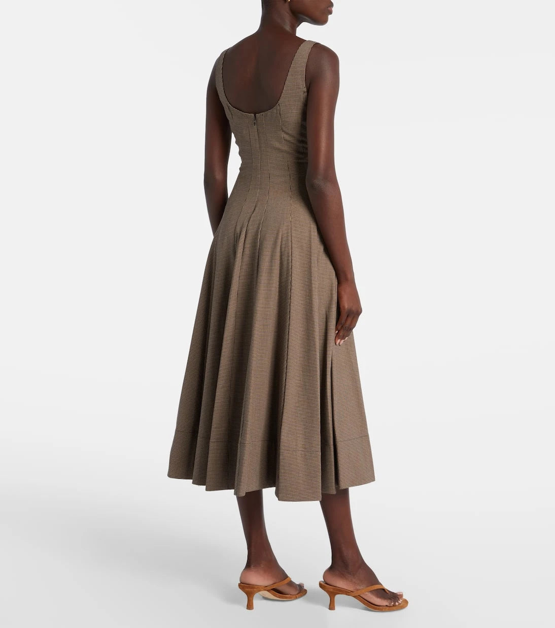 Staud - Wells houndstooth midi dress