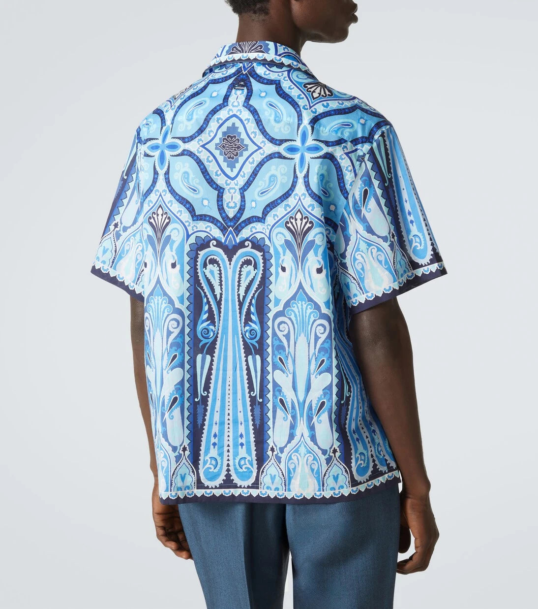Etro - Printed cotton bowling shirt