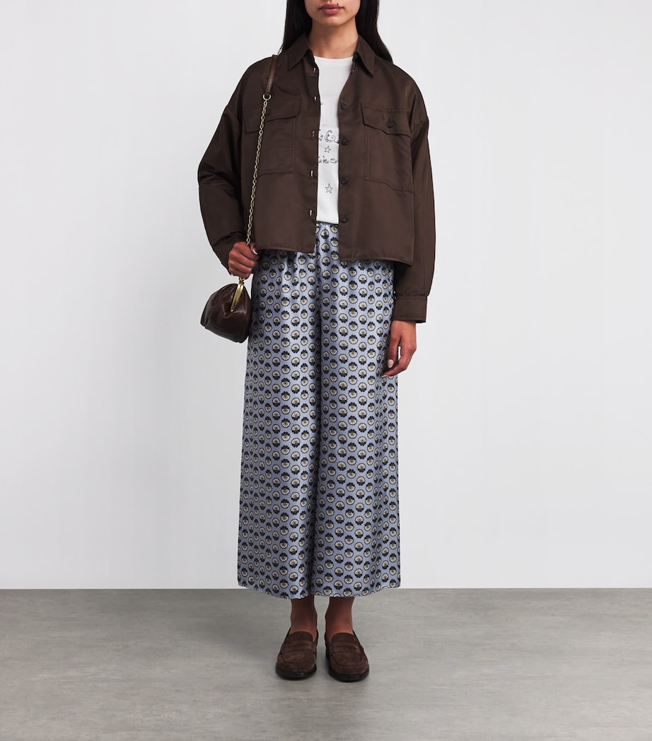 Weekend Max Mara White Cotton Print and Embroidered T-Shirt