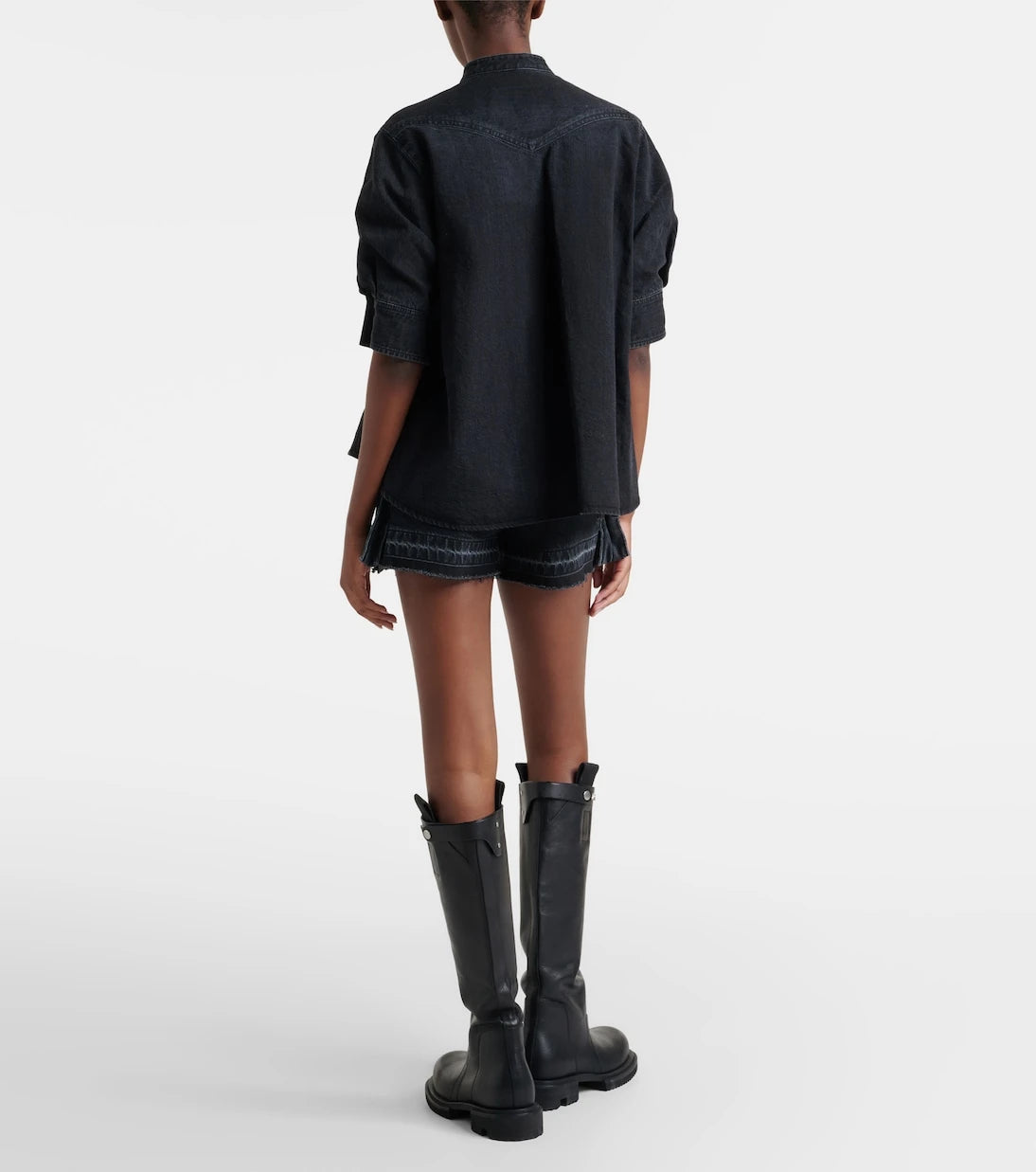Sacai - Belted denim shorts