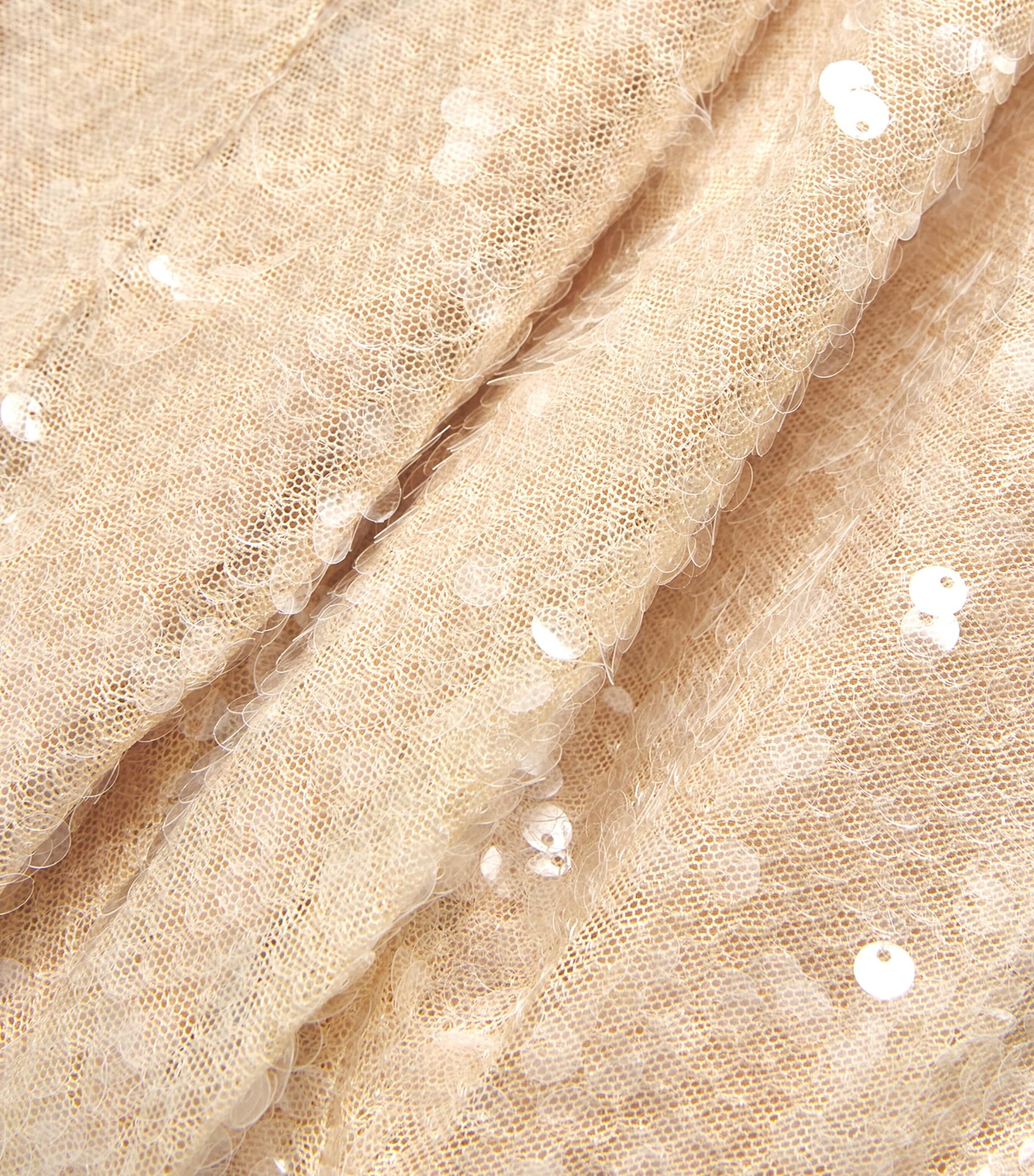 Self-Portrait Gold Embellished Off-The-Shoulder Midi Dress