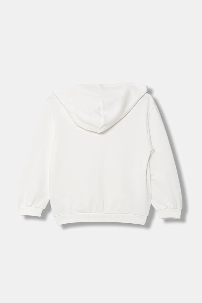 United Colors of Benetton çocuklar için pamuklu kapüşonlu sweatshirt