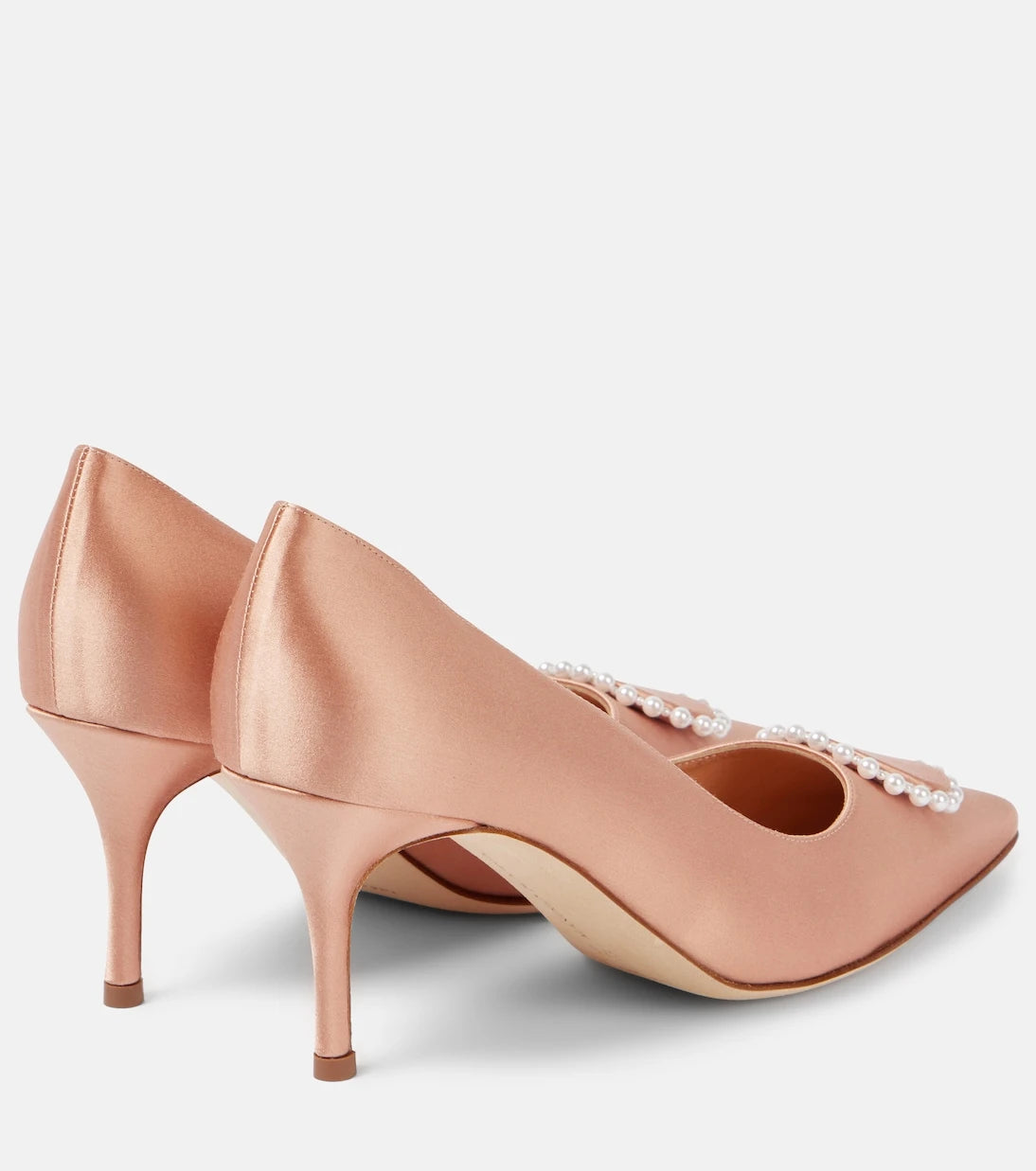 Manolo Blahnik - Kifaclo 70 embellished satin pumps