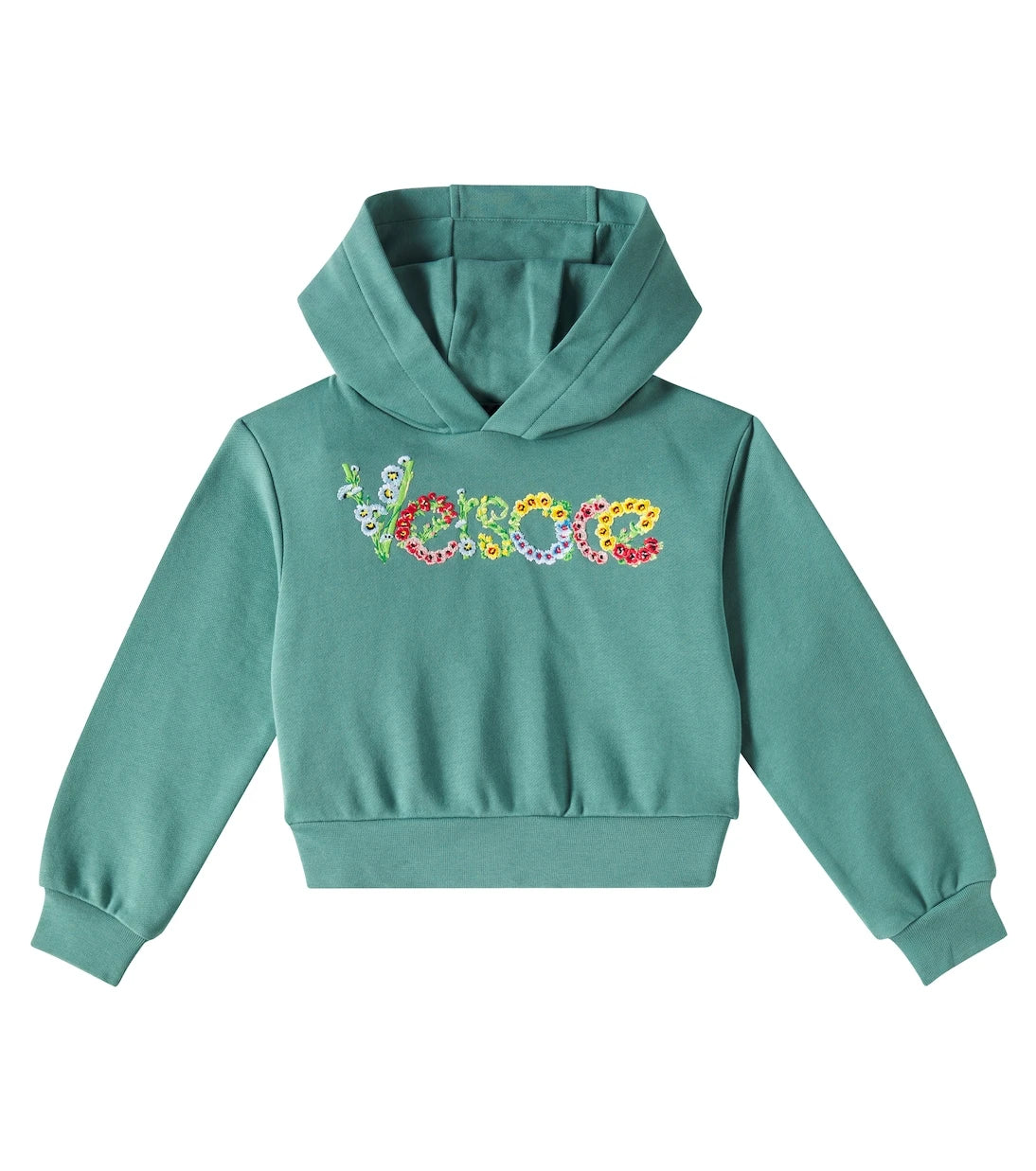 Versace Kids - Logo cotton jersey hoodie