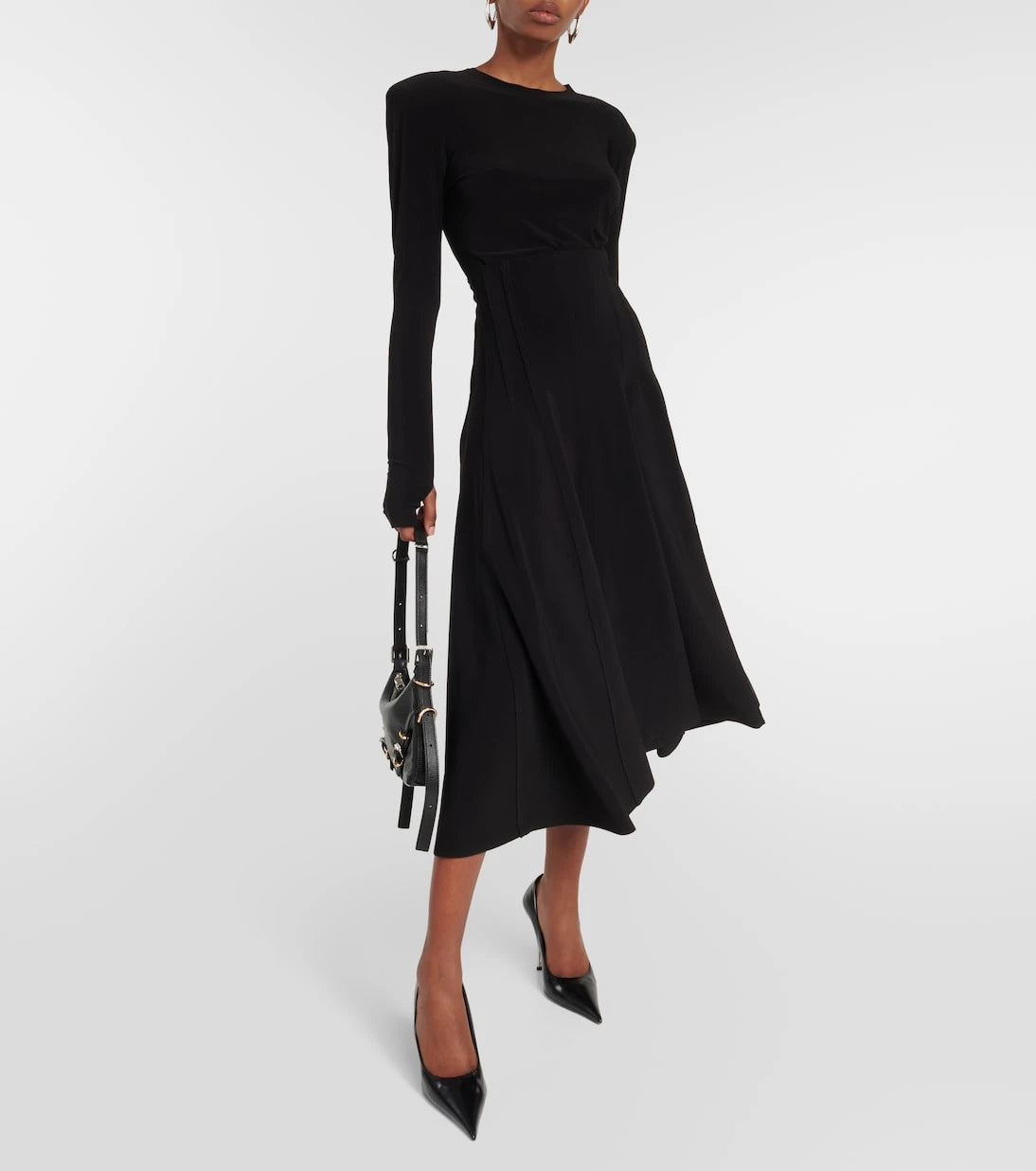 Norma Kamali - Grace high-rise jersey midi skirt