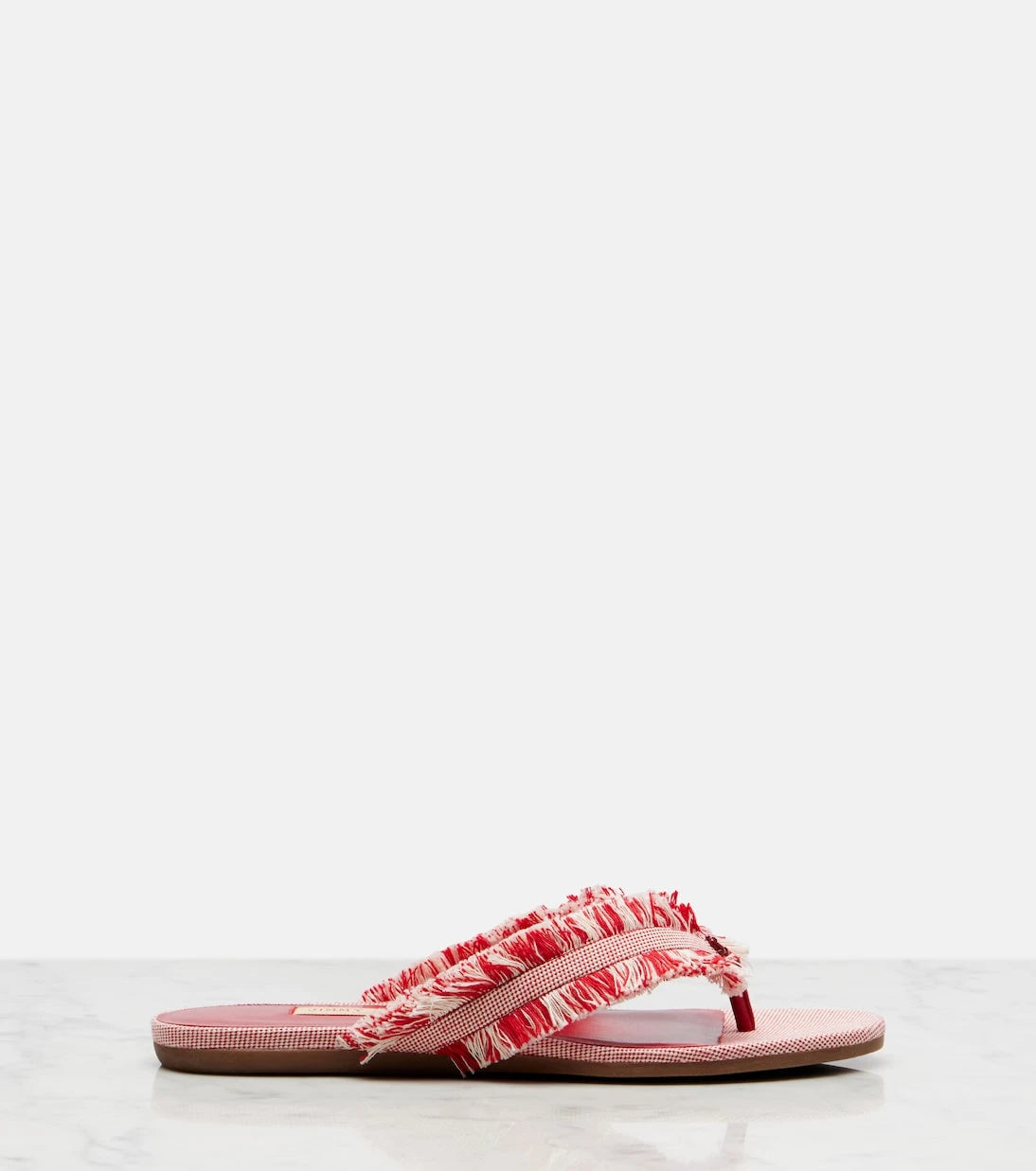 Jimmy Choo - Bay fringed canvas thong sandals