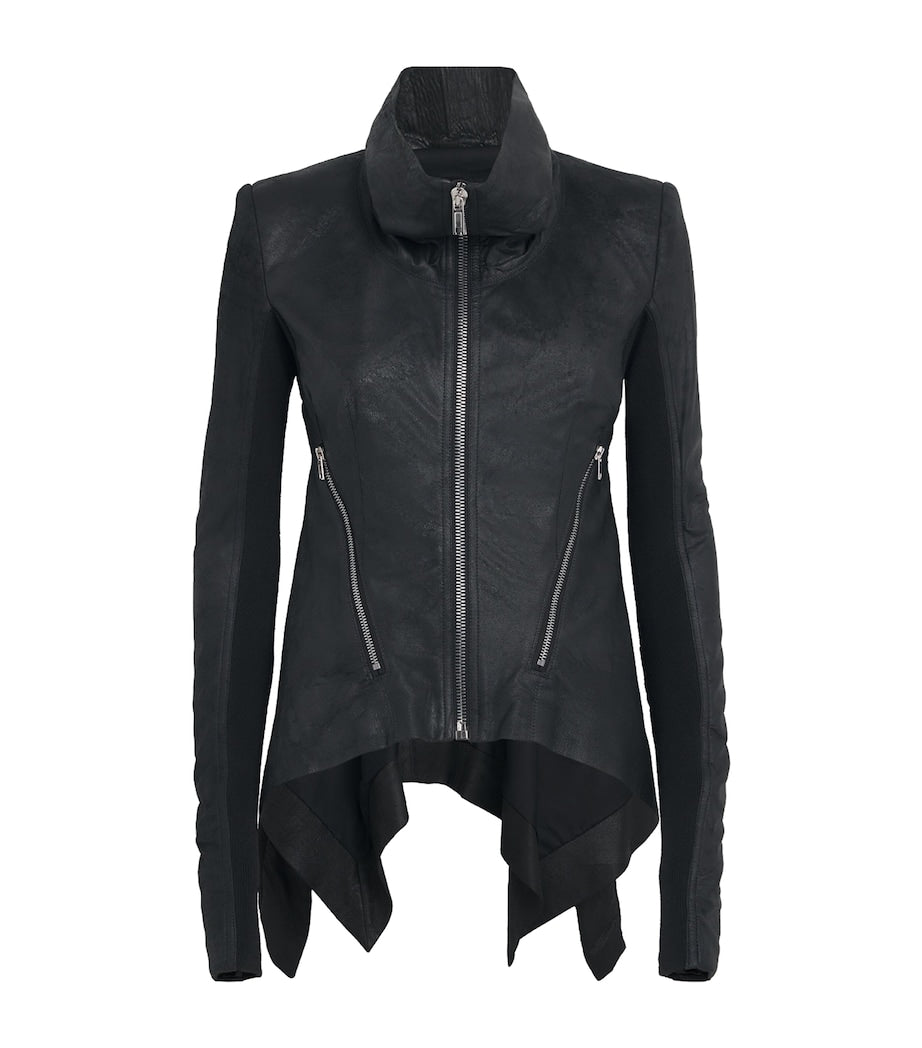 Rick Owens Black Naska Leather Jacket