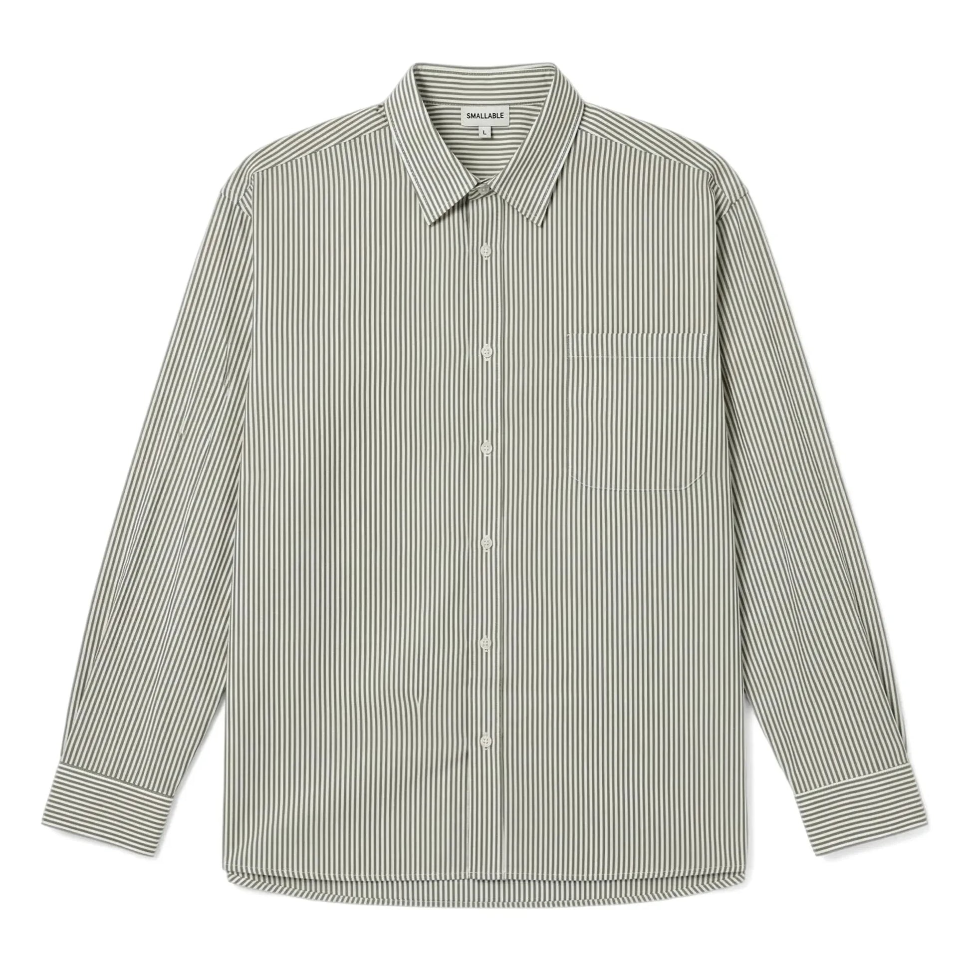 Smallable Man - Zola Striped Shirt | Forest Green