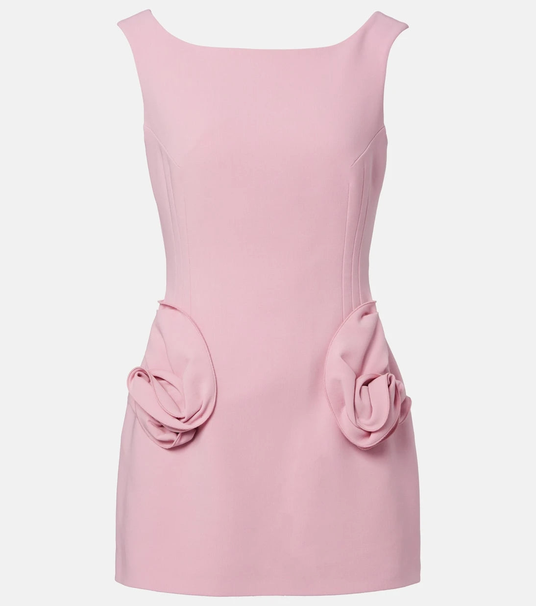 Magda Butrym - Floral-appliqué wool-blend minidress