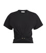Paco Rabanne Black Jersey Ring-Gathered Crop Top