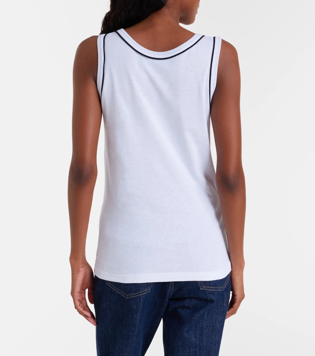 Valentino - VLogo cotton jersey tank top