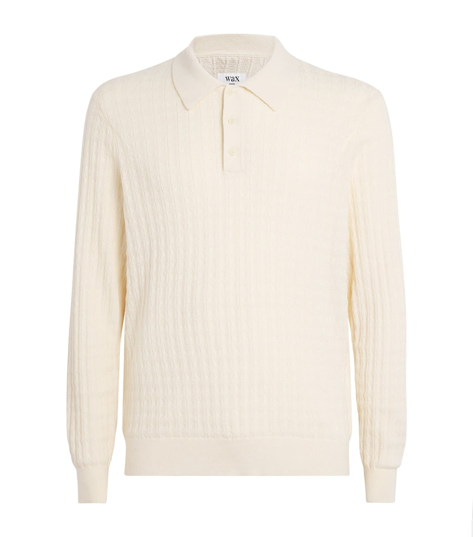 Cotton-Cashmere Oban Polo Sweater