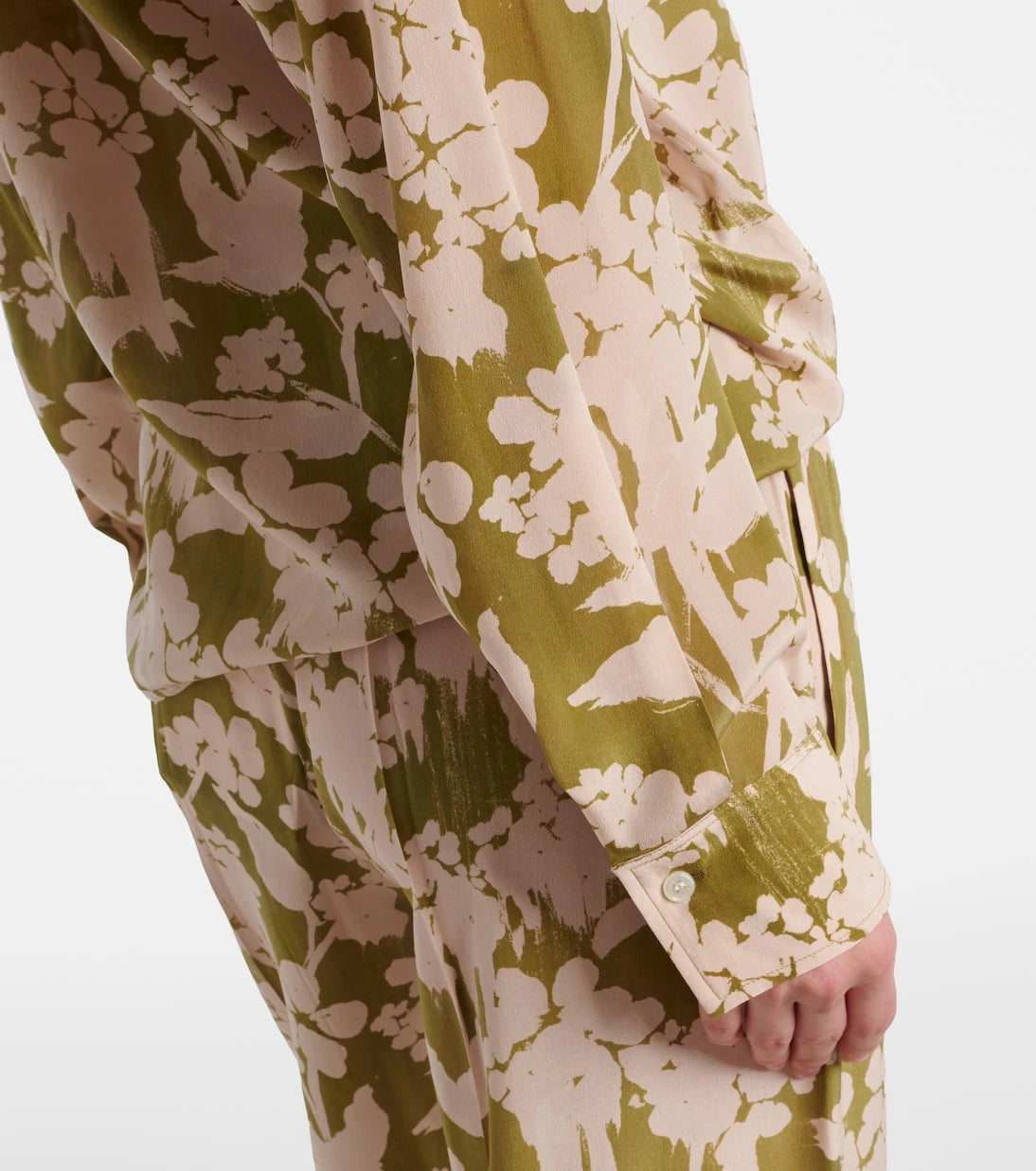 Victoria Beckham - Printed gathered silk blouse