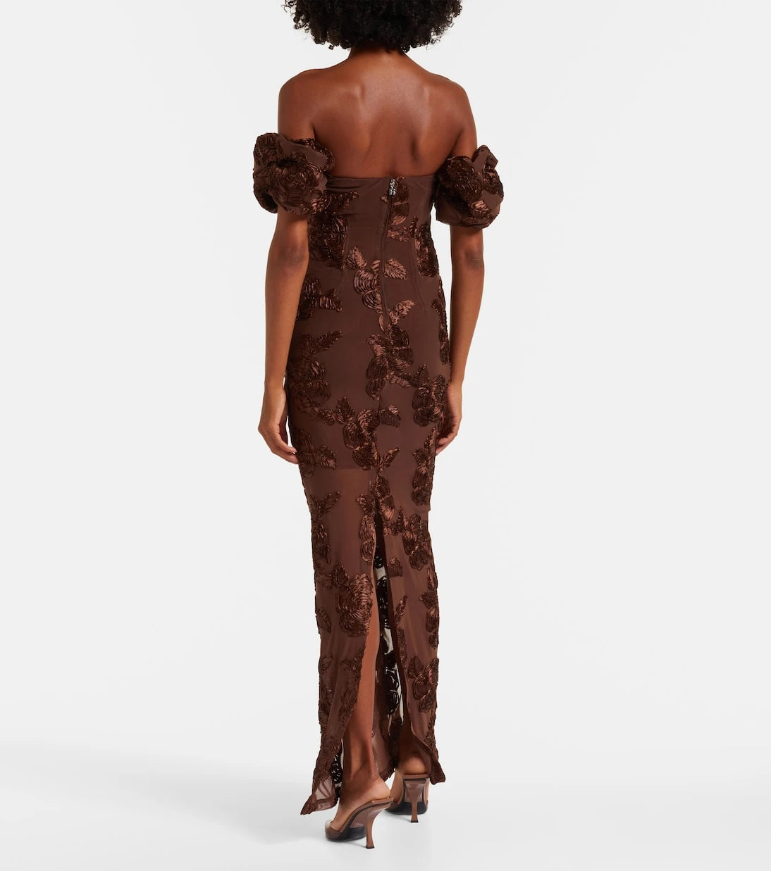 Rotate - Tasha embroidered off-shoulder maxi dress