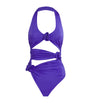Maygel Coronel Blue Cut-Out Cipria Halterneck Swimsuit
