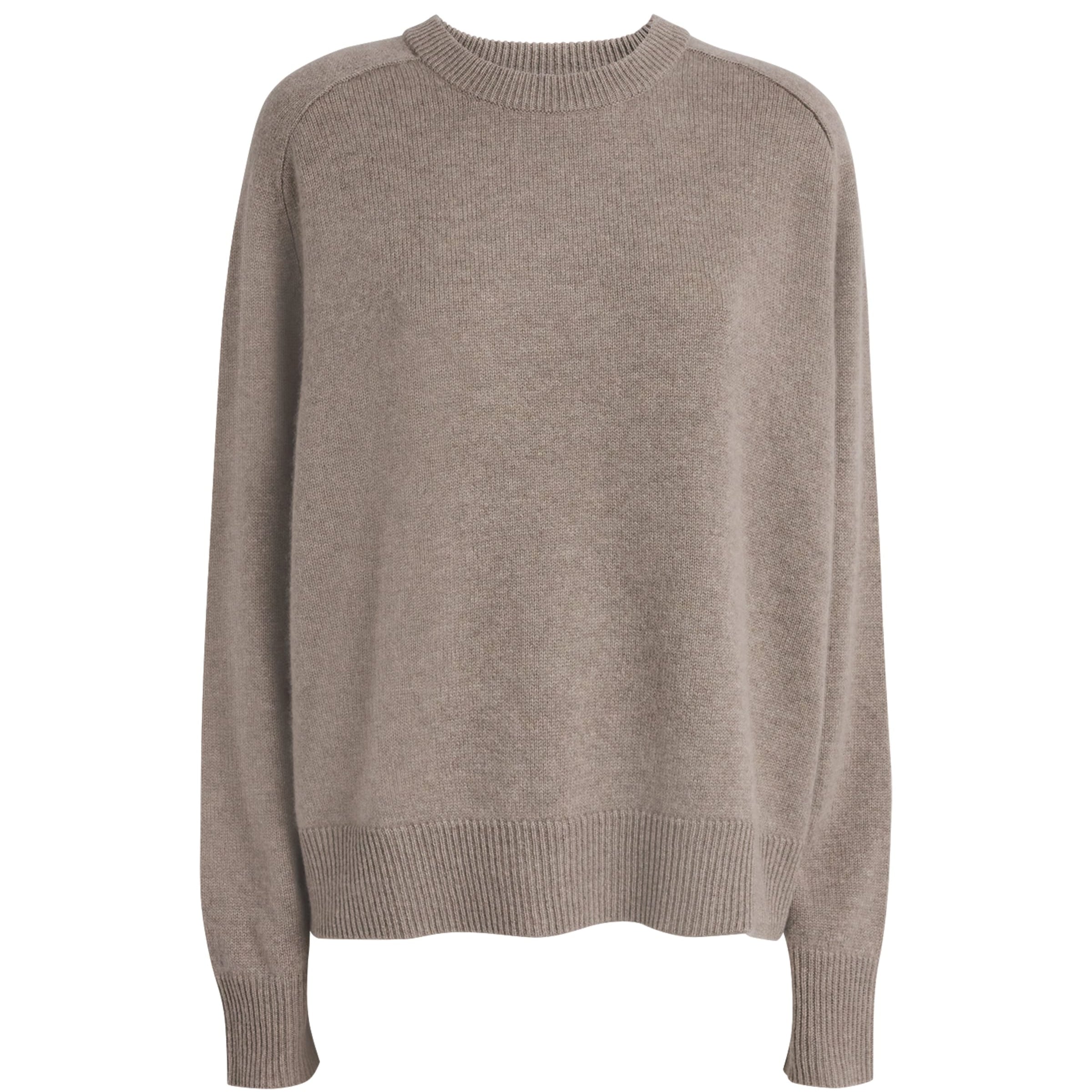 Soft Goat Beige Cashmere Boyfriend Sweater