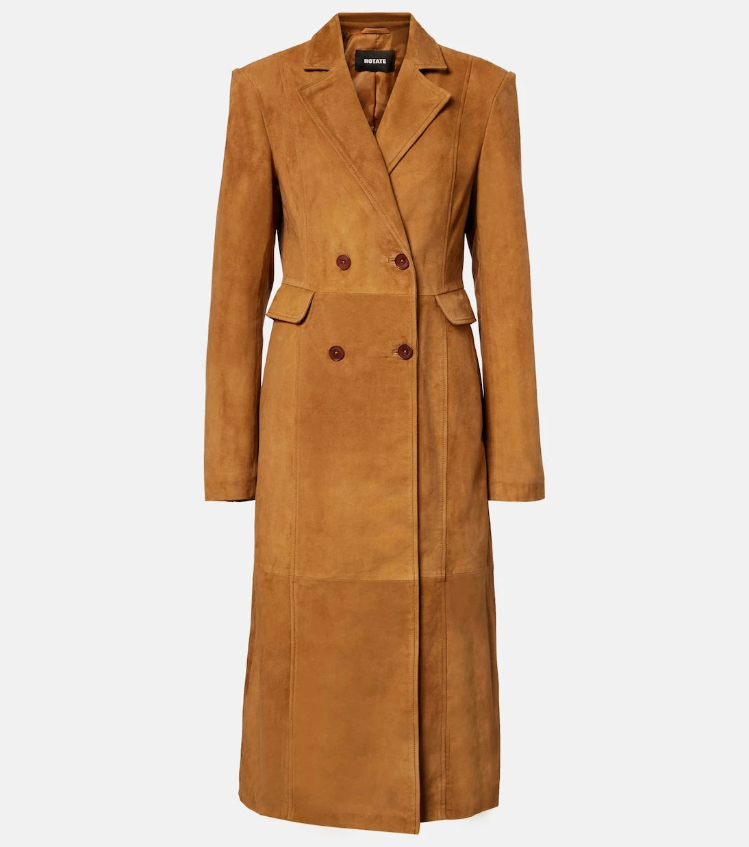 Rotate - Double-breasted suede coat