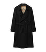 Burberry Black Long Kensington Heritage Trench Coat