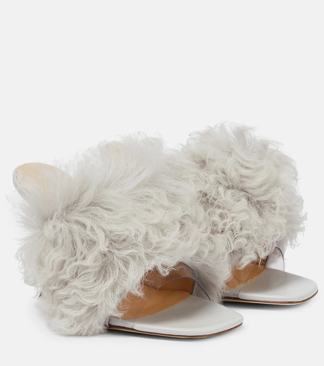 Magda Butrym - Shearling PVC mules